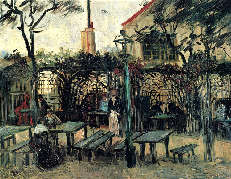 Terrace Of A Cafe On Montmartre La Guinguette